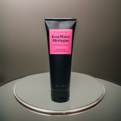 1 Bath & Body Works ROSEWATER MERINGUE 24hr Moisture Body Cream Lotion Tube 8 oz