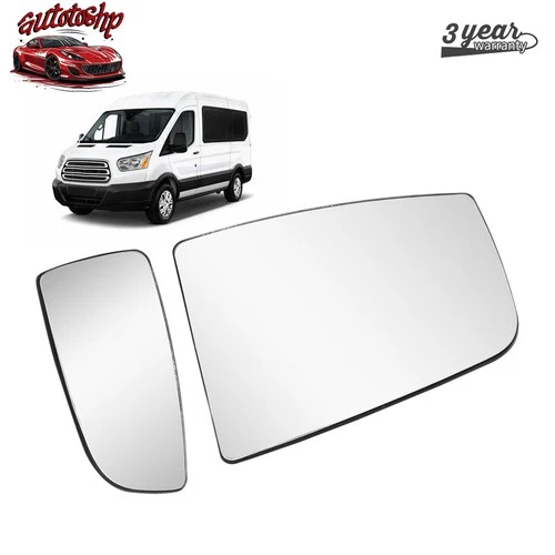For 2015-23 FORD TRANSIT VAN Passenger Side Upper&Lower Mirror Glass with Heated