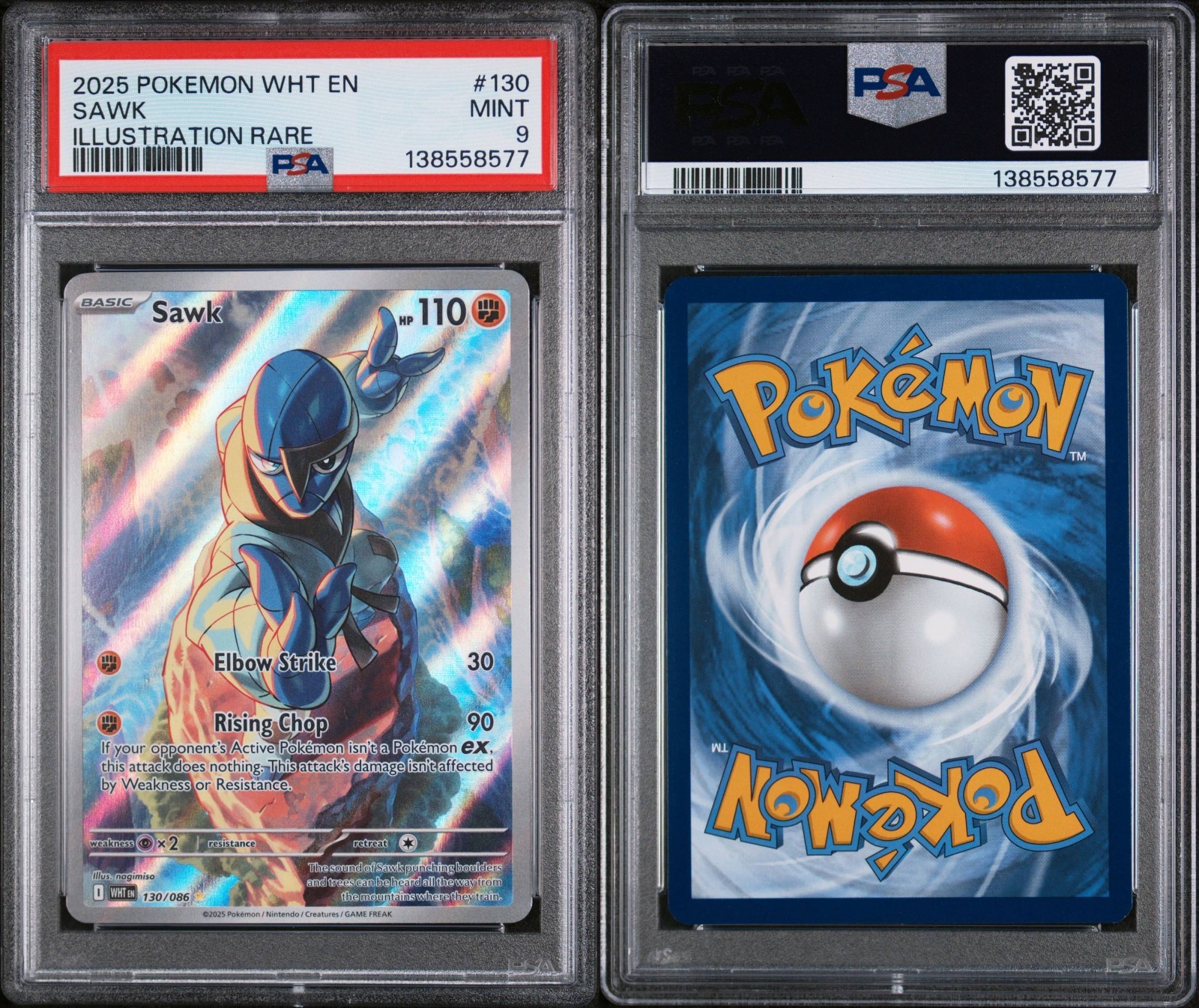 Sawk 2025 Scarlet & Violet: White Flare #130/086 Illustration Rare Price  Guide - Sports Card Investor
