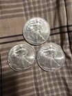 1 2001, 1 2009, 1 2014 American Silver Eagles 1 OZ, .999 FINE