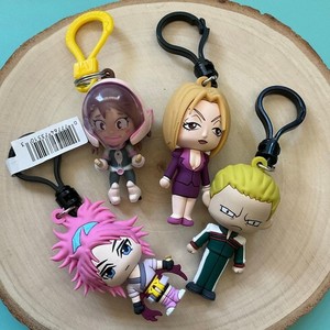 Lot of 4 Manga Anime Minifigure Keychains Key Ring