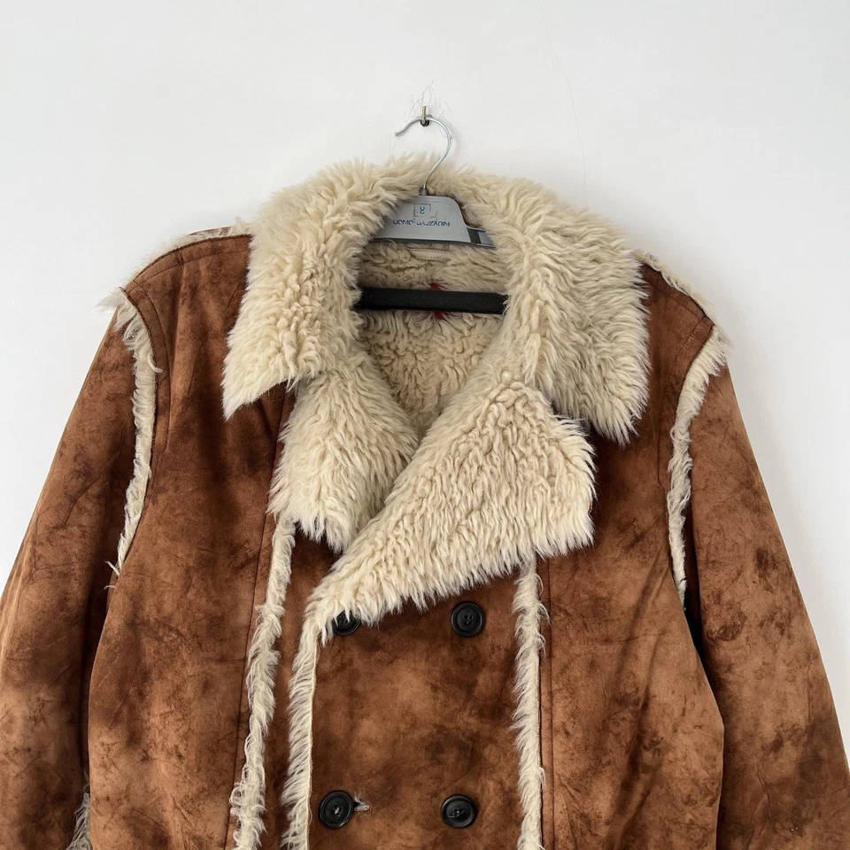 Hugo Boss Coat Men’s Shearling Jacket Fur Lined Size:M Brown Used Men's Clothing - Image 2 of 4
