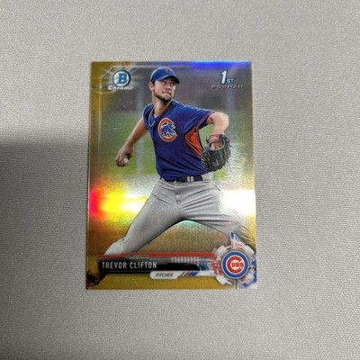 2017 Bowman Chrome Mini Gold Refractor Trevor Clifton Cubs BCP162 /50