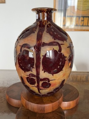 LE VERRE FRANÇAIS Grand Vase 