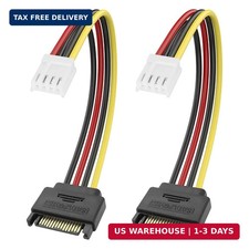 MEIRIYFA 4 Pin Floppy Drive to 15 Pin SATA Male Power Cable, SATA 15Pin Male to