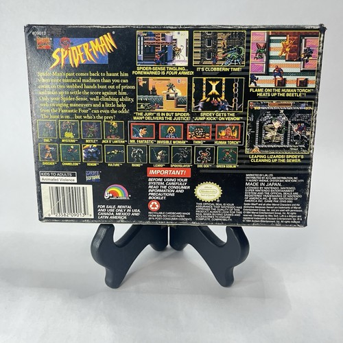 Spider-Man (Super Nintendo SNES) Complete W Poster - Tested - Authentic - Clean - Picture 3 of 12