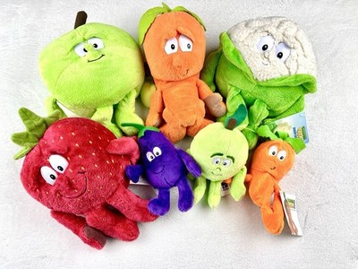 Goodness Gang Plüsch Figuren Set Obst & Gemüse 8 Stofftiere Kuscheltiere