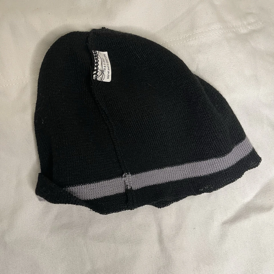 Spider-Man 3 Beanie 2007 Marvel CPI Black Knit Hat Symbiote Logo Vintage - Image 4 of 4