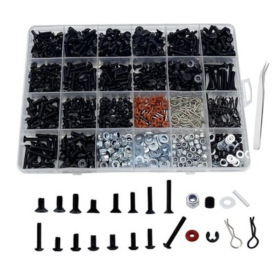 1000pcs RC Screw Kit RC Car Tool Kit, Hardware Fasteners for Traxxas Arrma Re...