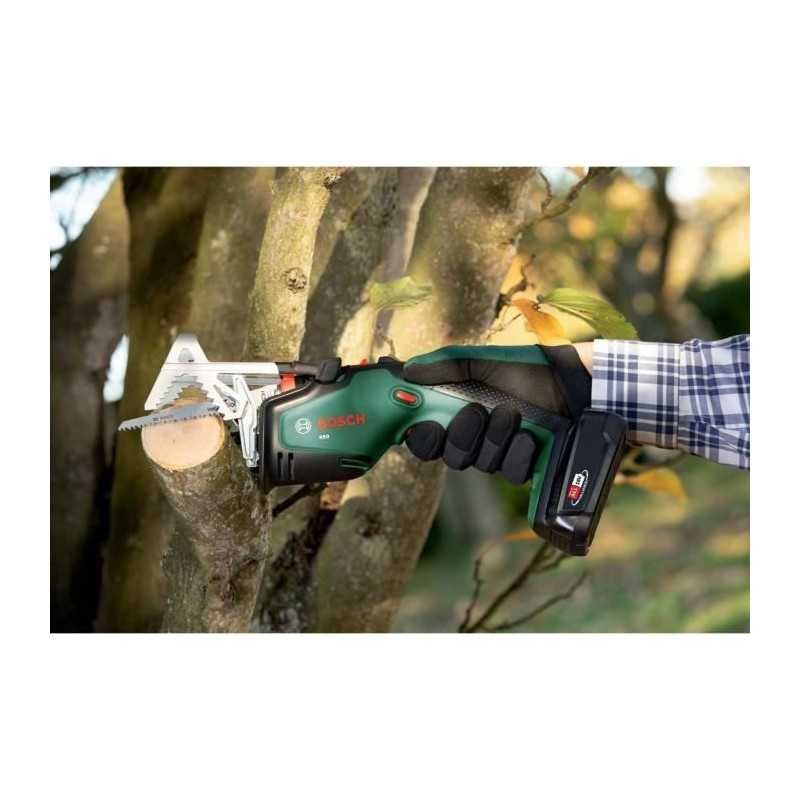 Élagueur Bosch Keo 18 pour couper les branches coincées sans fatigue