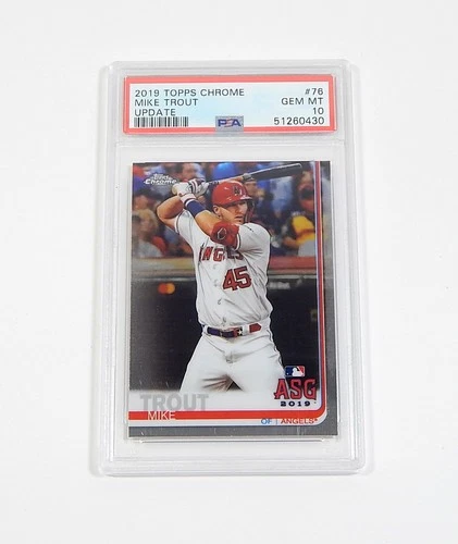 2019 Topps Chrome Update Mike Trout #76 PSA 10