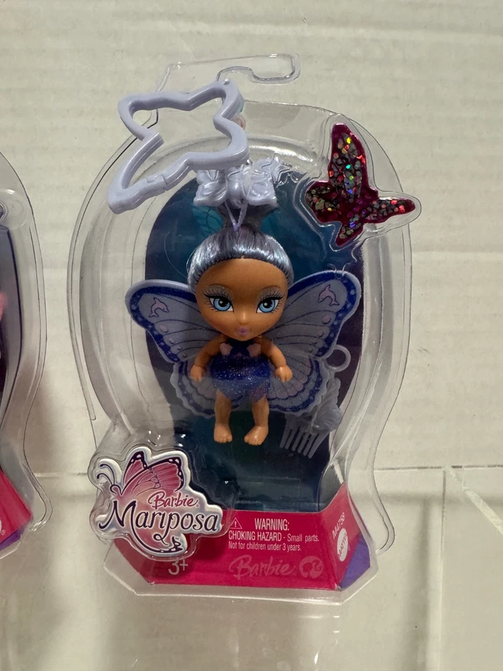 Barbie Mariposa Clip & Go Flutterpixie Mariposa Hada Juego Completo 8 Muñecas Foto 3 de 4