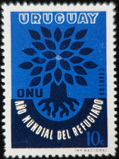 TIMBRE d' URUGUAY - ANNÉE MONDIALE du RÉFUGIÉ N°678 NEUF ** LUXE MNH