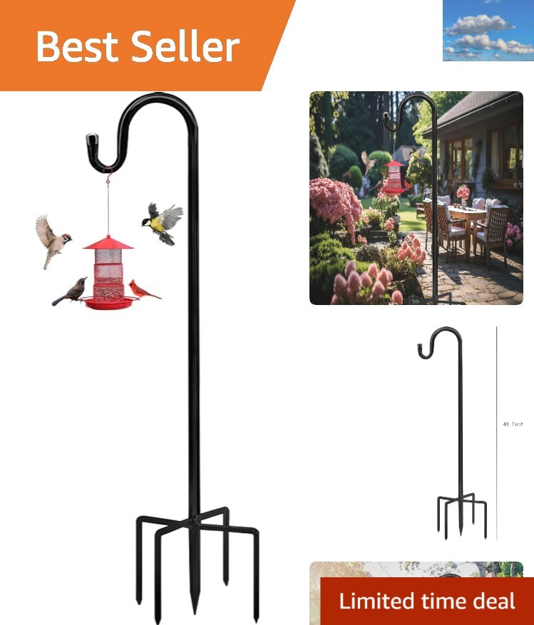 Pole With Stable 5-prongs Base For Outdoor