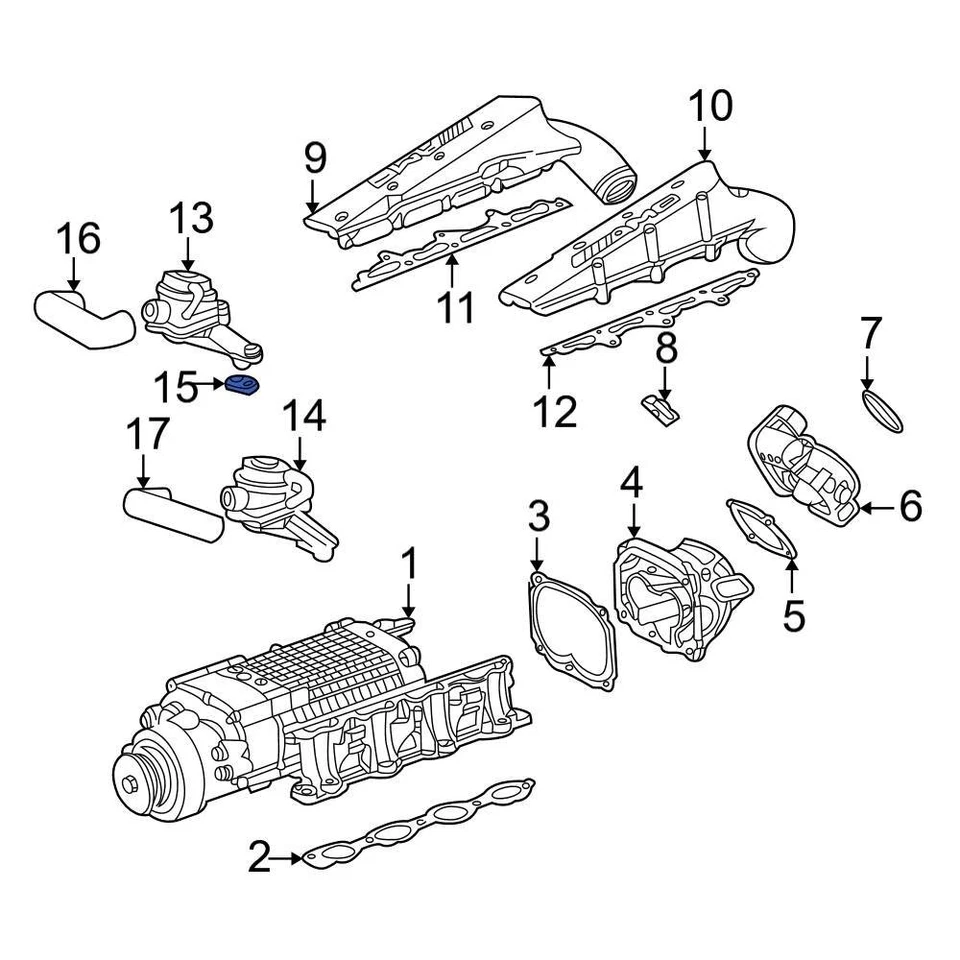 For Mercedes-Benz G55 AMG 03-11 Secondary Air Injection Control Valve Gasket - Image 2 of 4