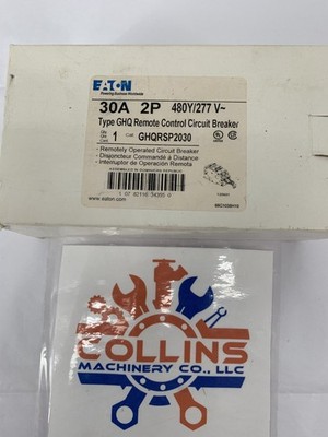 Eaton GHQRSP2030 30A 480Y/277V 2P Remotely Operated Circuit Breakers Bolt-On