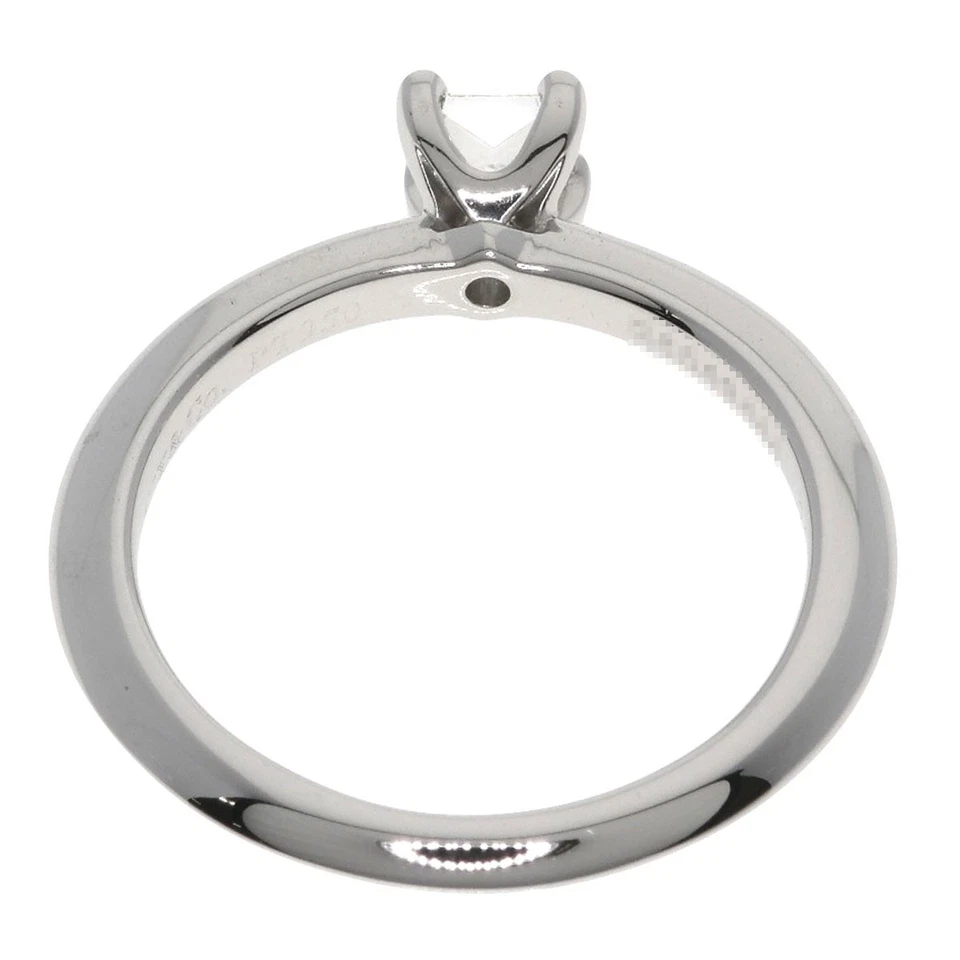 TIFFANY&Co. Square Princess Diamond Knife Edge Ring Platinum PT950 Ladies ... - Image 4 of 4