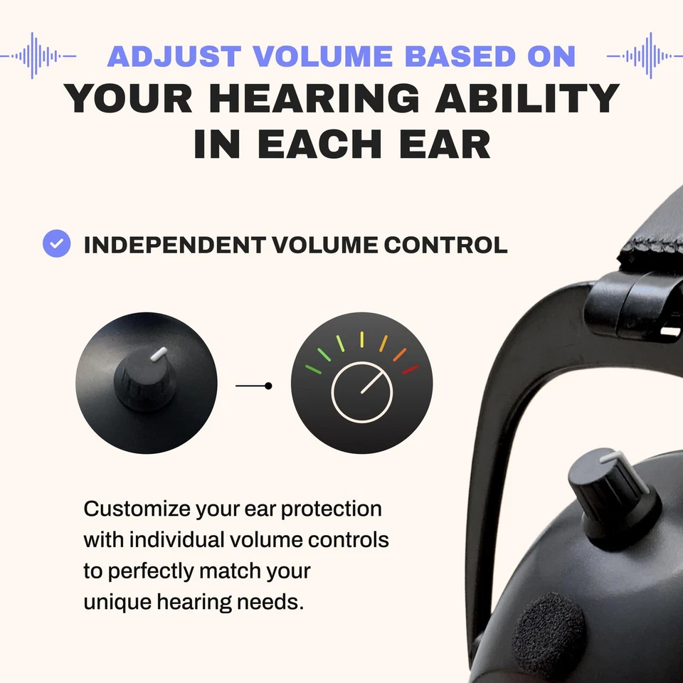 Orejeras Gold II 26, NRR 26, protección auditiva electrónica de grado militar con... Foto 4 de 4