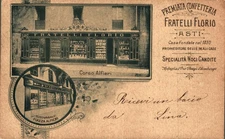 ASTI CITTÀ - NEGOZIO Premiata Confetteria Fratelli Florio - VG - PU706