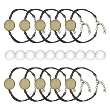 Bracelet Blanks for Jewelry Making 10pcs 20mm Black/Bronze