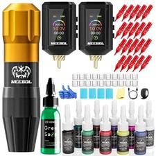 Tattoo Gun Kit Complete Wireless Tattoo Machine Kit,