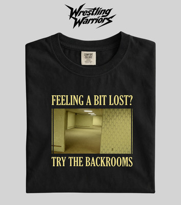 Wrestling Warriors Comfort Color ''Feeling A Bit Lost?'' Backrooms Meme Graphic