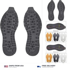 Anti-Slip Rubber Shoe Repair Materials, Full Sole Replacement, Black, 11.8x4....