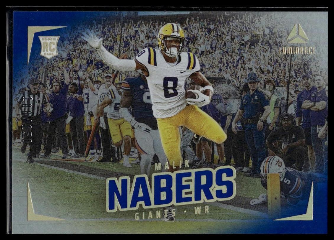 2024 Panini Luminance #183 Malik Nabers Blue #/150 SN