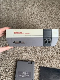 Original Nintendo NES Console w/ Excitebike Game & Booklet ONLY!! Works - READ!!