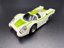 Tyco Porsche 917 White/Lime/Yellow 4 HO Slot Car - Headlights Work