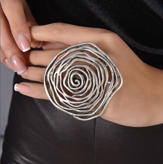 Oversized Brutalist Statement Ring – Adjustable R… - image 4