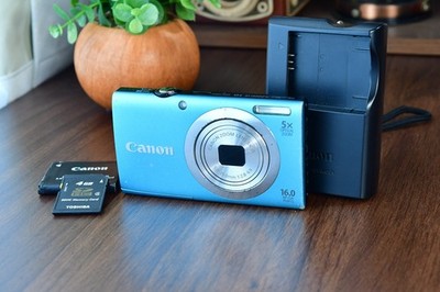  [Exzellent+5] Canon PowerShot A2400 IS 16.0MP Digitalkamera Blau aus Japan