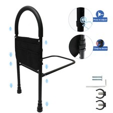 Bedside Safety Rail For Seniors Height Adjustable With Storage Bag 220 lbs