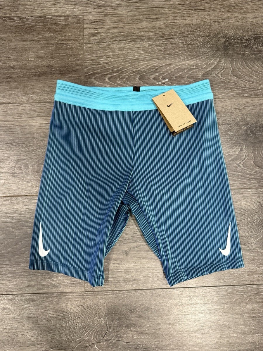 Nike Men's AeroSwift Dri-Fit ADV Half Tights Aqua Mens Medium | eBay