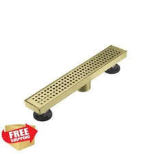 AVSIILE 18 inch brushed gold shower drain