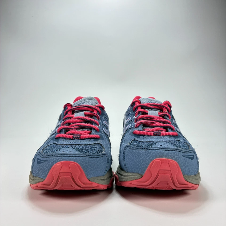 Tênis de corrida esportivo Asics Gel-Venture 6 azul rosa trilha 1014A077 juvenil tamanho 5 - Imagem 2 de 4