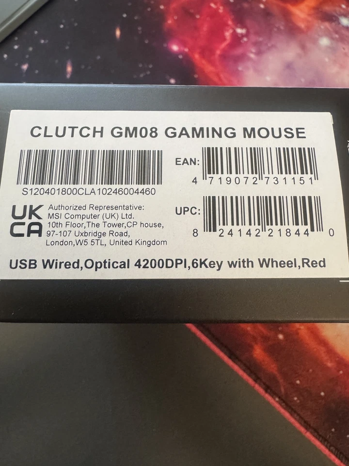 MSI Clutch GM08 Gaming Mause - Bild 3 von 4