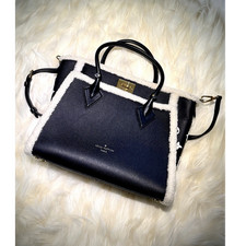 Louis Vuitton Black Shearling Trim Monogram S...