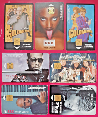 7 telephone cards FRANCE from the series ''Film, Cinema, Actor, Cinema'' C98