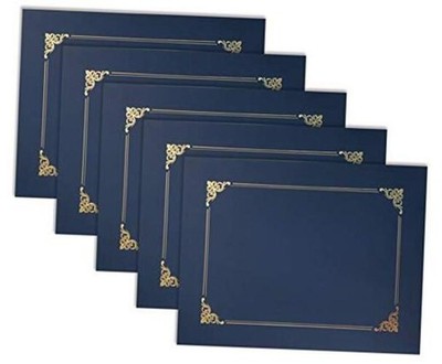 25 Pack Navy Blue Certificate Holders, Diploma Holders, Document Covers with