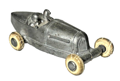 ORIGINAL C.A.W. NOVELTY COMPANY SLUSH SIVVER MIDGET TWO MAN RACER - VERY SCARCE