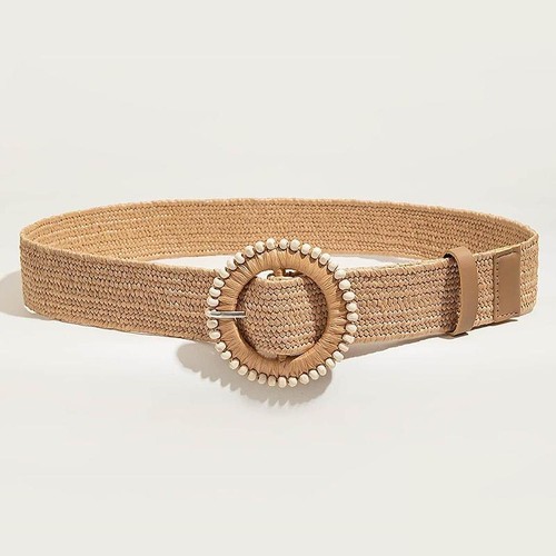 Women's Boho Straw Belt– Chic Woven Beach Accessory for Dresses & Summer Outfits - Picture 22 of 27