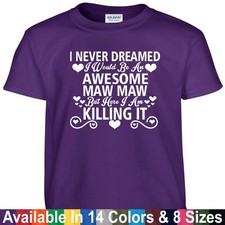 Awesome Maw Maw T Shirt Mothers Day Gift Grandma Birthday Shower Gift Tee