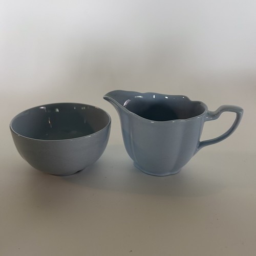 Vintage Johnson Bros GreyDawn Light Blue 6" Teapot, Cups, Creamer/Sugar Bowl - Picture 7 of 9