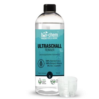 bio-chem Ultraschallreiniger Konzentrat 750 ml + Dosierer für Brillen, Schmuck