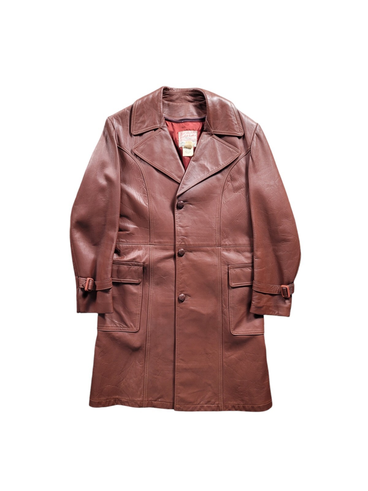 Vintage Leren Trench Coat
