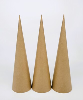 AllStellar Paper Mache Cones Open Bottom 17.87x5 in. Set of 3 (X-Large)