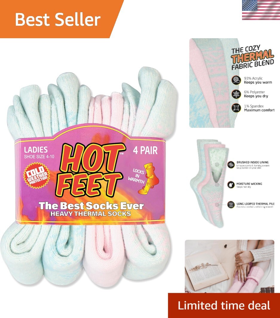 Thick Warm Winter Hiking Socks for Women in Cold Weather-image