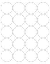 Laser/Inkjet Labels 2" Round - 20 per Page | 50 Sheets 1000 Labels