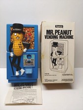 Mr Peanut Dispensor Coin Op Machine Vintage 1978 NOS Planters Vending  Tarco